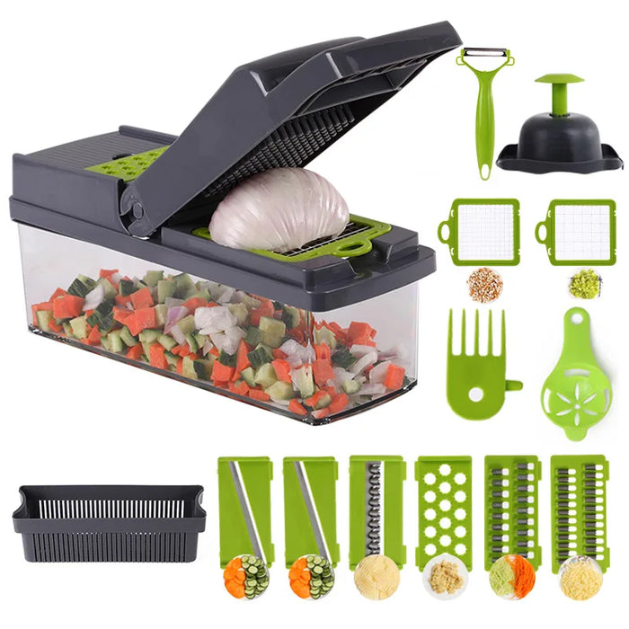 22in1 Multifunctional Vegetable Chopper Household Salad Chopper Kitchen Accessories Kitchenware Storage Useful Things for Home