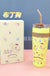 700/1200ml Sanrio Hello Kitty Cinnamoroll Thermos Cup Straw Cup with Handle Cartoon High Capacity Stainless Steel Water Cup Gift