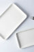 Ceramic Plate White Square Round Western Food Plate Dinner Plate Tableware Multifunctional Storage Tray Home Kitchen Supplies