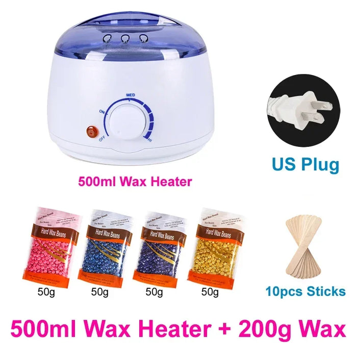 200ml/500ml Wax Machine for Hair Removal Paraffin Heater Waxing Beans Depilatory Epilator Warmer Wax-melting Pot