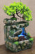 Decorative Table Waterfall Fountain with Pump Rockery Meditation Statue Illuminated Water Fountains Office Decor Crafts