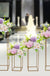 4Pcs Metal Geometric Column Flower Rack 15.74/23.62/31.49/39.37inch Tall Gold Wedding Flower Stand for Wedding Party Decor