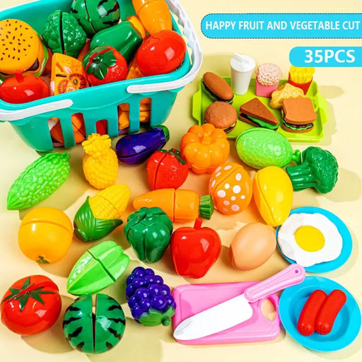Fruit Cutting Set Children's Play House Toy Kitchen Vegetable Baby Can Cut Vegetables Boys and Girls Cutting Toys Gift