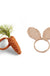 6pcs Easter Napkin Rings Jute Creative Rabbit Ear/Carrot Hand-woven Napkin Buckle Holder Party Kitchen Weddings Table Decoration