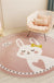 Nordic Carton Round Rug Carpets for Home Living Room Bedroom Kids Room Blanket Plush Floor Mat Decoration Salon Pile Area Rug