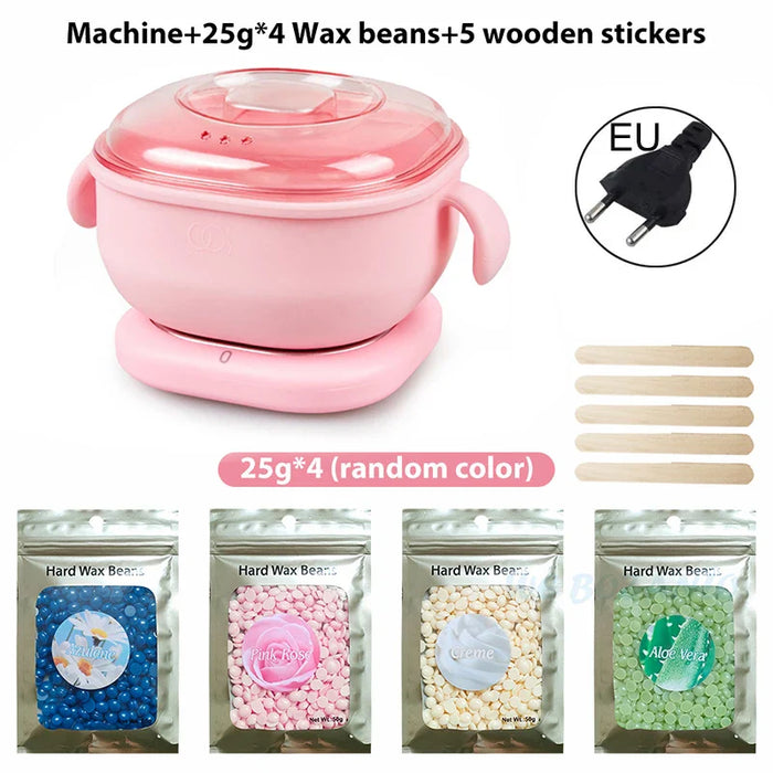 400ML Wax Heater Hair Removal Machine Portable Silicone Wax Warmer SPA Body Epilator Paraffin Waxing Melt Pot Wax Bean Kits