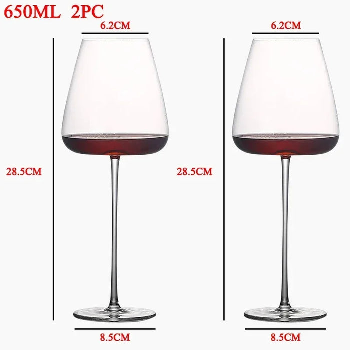 2pcs High-end Goblet Red Wine Glass Cup Kitchen Tools Water Grap Champagne Glasses Bordeaux Burgundy Wedding Square Party Gift