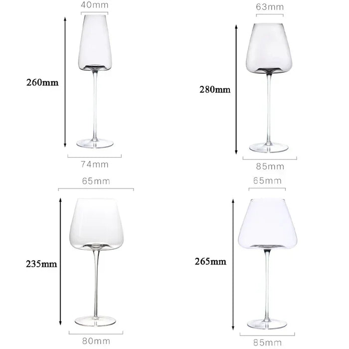 2pcs High-end Goblet Red Wine Glass Cup Kitchen Tools Water Grap Champagne Glasses Bordeaux Burgundy Wedding Square Party Gift