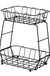 Fruit Storage Basket Dual Tier Small Item Storage Rack Bread Basket Vegatable Storage Stand for Dining Table Countertop Kitchen