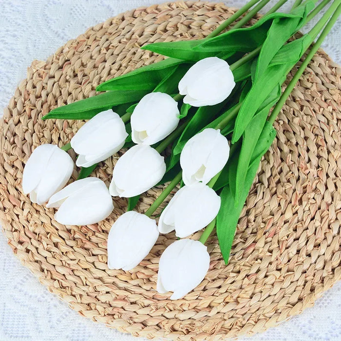 5/10PCS Artificial Tulip Flower Bouquet Real Touch PE Foam Fake Flower for Wedding Decoration Flowers for Home Garden Decoraive