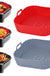 22cm Reusable Airfryer Pan Liner Accessories Silicone Air Fryers Oven Baking Tray Pizza Fried Chicken Airfryer Silicone Basket