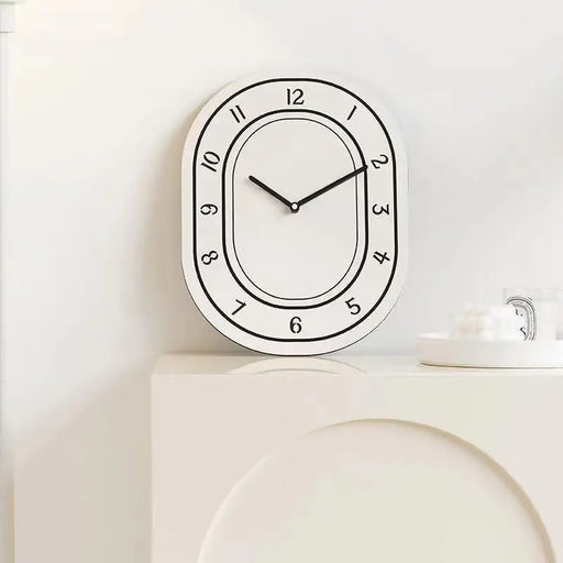 Creative Minimalist White Wall Clock Fashionable Korean Acrylic Art Wall Decoration Home Desk Living Room Clock Decoration