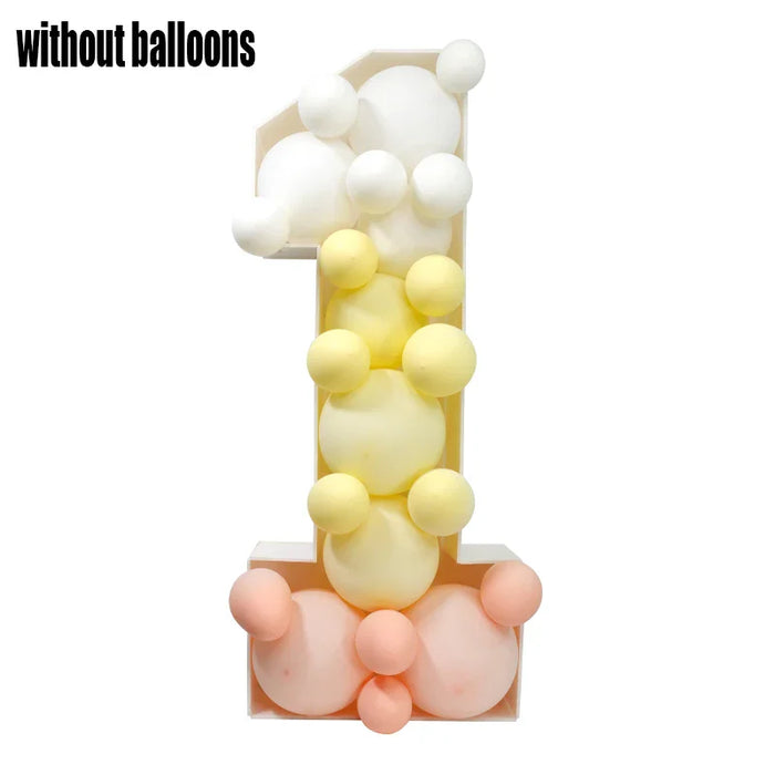 93 Giant Birthday Figure 0-9 Balloon Filling Box 18th Birthday Decor Number 30 40 50 Balloon Frame Anniversary Decoration