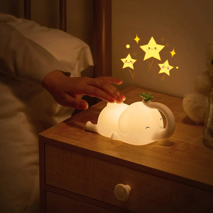 Cute LED Night Light Touch Sensor Cartoon Kid's Nightlights Silicone Child Holiday Christmas Gift Bedside Lamp Bedroom Decor