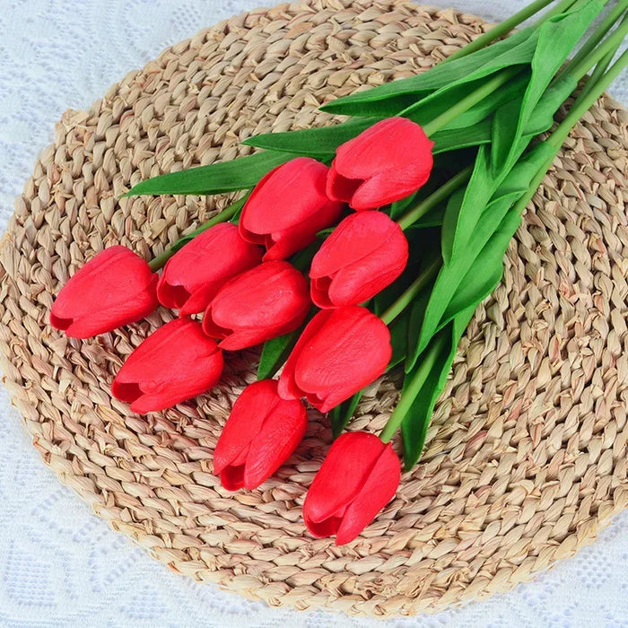 5/10PCS Artificial Tulip Flower Bouquet Real Touch PE Foam Fake Flower for Wedding Decoration Flowers for Home Garden Decoraive