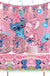 Disney Pink Interstellar Stitch Angel Birthday Party Decoration Flag Pulling Balloon Cake Flag Insertion Spiral Set Supplies