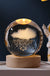 Christmas Crystal Ball Decoration 2023 Astronomy Solar System Planets Moon Astronaut LED Balls Home Snow Glass Globe Decorations