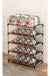 Fashion shoe rack metal simple shoe rack shoe storage rack bracket space saving living room black shoe rack