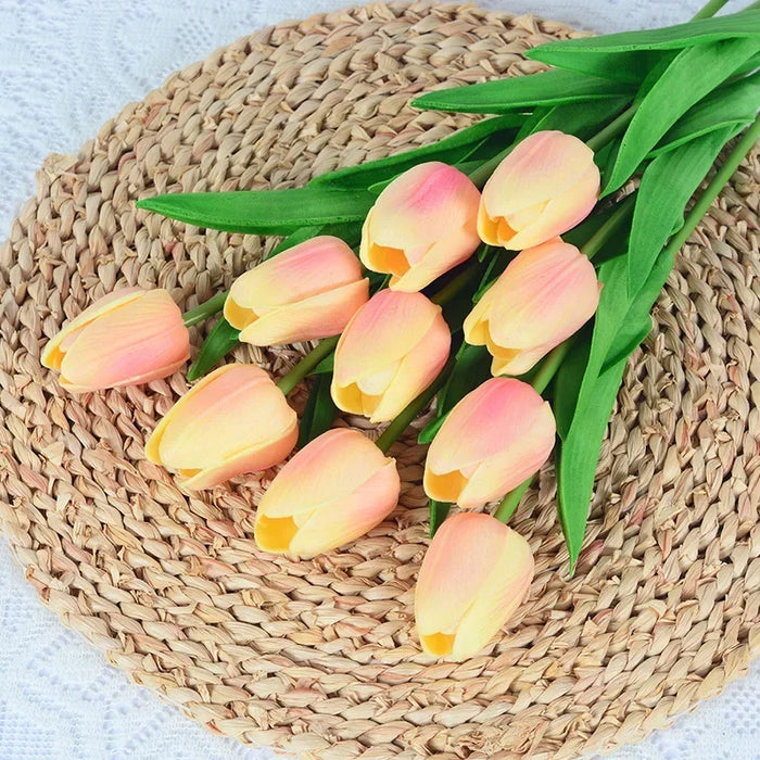 5/10PCS Artificial Tulip Flower Bouquet Real Touch PE Foam Fake Flower for Wedding Decoration Flowers for Home Garden Decoraive