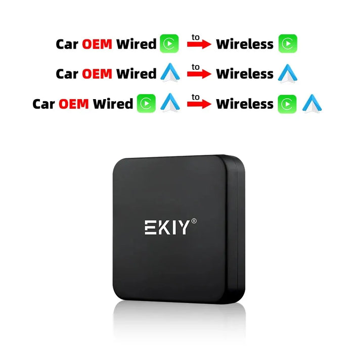 EKIY NEW Mini Carplay Wireless for Toyota Mazda Nissan Camry Suzuki Subaru Citroen Audi Mercedes Kia Ford Opel IOS15 Spotify BT