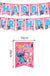 Disney Pink Interstellar Stitch Angel Birthday Party Decoration Flag Pulling Balloon Cake Flag Insertion Spiral Set Supplies