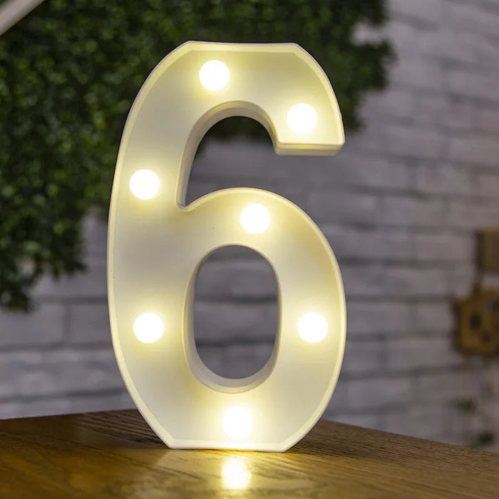 Alphabet Letter LED Lights Luminous Number Lamp Decor Battery Night Light for home Wedding Birthday Christmas party Decoration