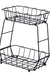 Fruit Storage Basket Dual Tier Small Item Storage Rack Bread Basket Vegatable Storage Stand for Dining Table Countertop Kitchen