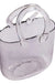 Clear Glass Vase Fish Tank Tote Bag Flower Handbag Bag Vase Desktop Centerpiece for School Office Bedroom Decoration