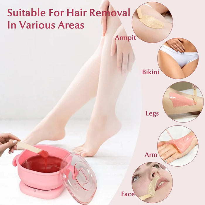 400ML Wax Heater Hair Removal Machine Portable Silicone Wax Warmer SPA Body Epilator Paraffin Waxing Melt Pot Wax Bean Kits