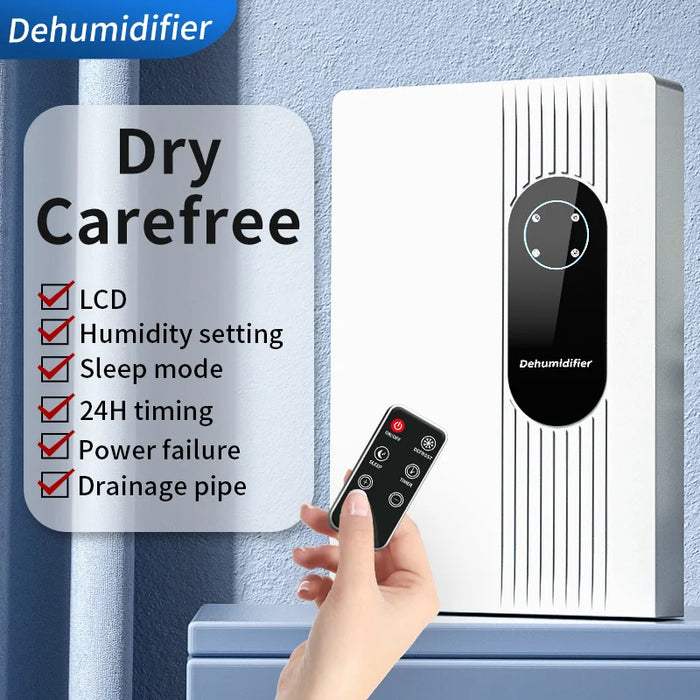 2L Dehumidifier For Home Air Dryer 42W Bedroom Basement Air Dehumidifier Small Moisture Absorption Dryer Dehumidifier