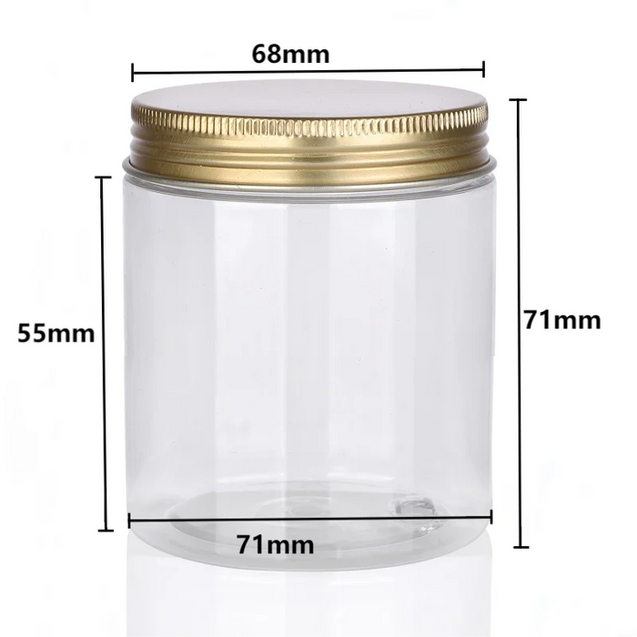 20pcs 200ml Empty Plastic Jars PET Clear Jar Cosmetic Face Cream Container Nut Candy Grain Storage Jar Home Kitchen Supplies