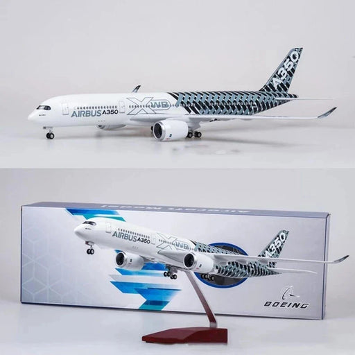 47CM 1/142 Scale Airplane Airbus A350 Prototype XWB Airline Plane Model W Light Wheel Diecast Plastic Resin Plane For Collection