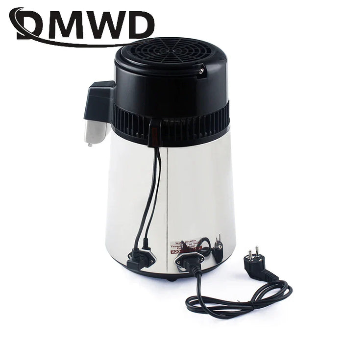 DMWD Pure Water Distiller 4L Dental Distilled Water Machine Filter Stainless Steel Electric Distillation Purifier Jug 110V 220V