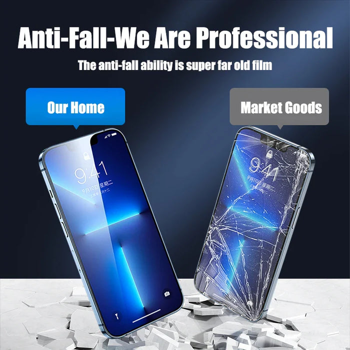 4PCS Full Cover Tempered Glass For iPhone 11 12 13 14 15 Pro Max Screen Protector For iPhone X XR XS Max 7 8 6 Plus Glass Film