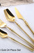 24 Pcs Mirror Matte Stainless Steel Black Gold Silver Cutlery Dinnerware Tableware Knife Spoon Fork Flatware Set Dishwasher Safe