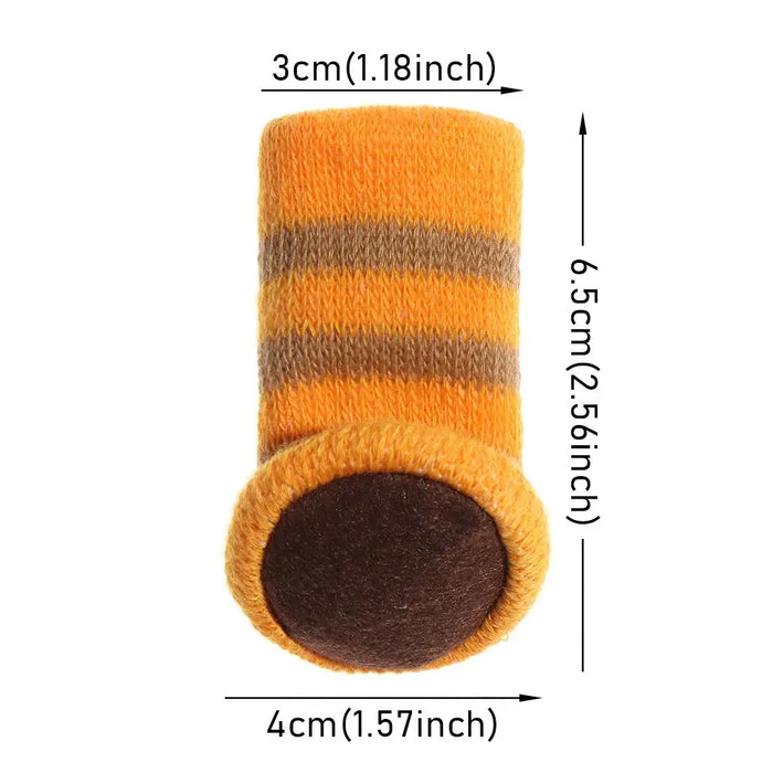 4PCS Universal Leg Sock Protective Case Knitting Chair Foot Cover Non-Slip Floor Furniture Protector Home Decor