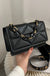 Fashion Women Shoulder Bag Handbags PU Leather Flap Bag Female Large Capacity Metal Chain Casual Crossobdy Clutch