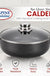 Alpine Cuisine 8 Piece Set Aluminum Non-Stick Caldero Stock Pot with Glass Lid, Commercial Grade Cooking Dutch Oven