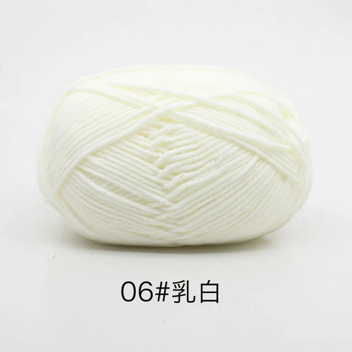 50g/Set 4ply Milk Cotton Knitting Wool Yarn Needlework Dyed Lanas For Crochet Craft Sweater Hat Dolls At Low Price