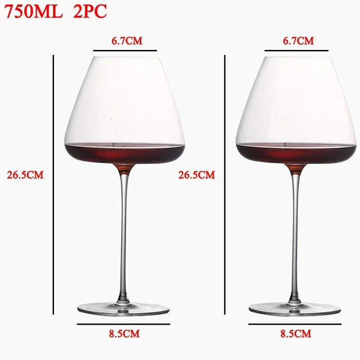 2pcs High-end Goblet Red Wine Glass Cup Kitchen Tools Water Grap Champagne Glasses Bordeaux Burgundy Wedding Square Party Gift