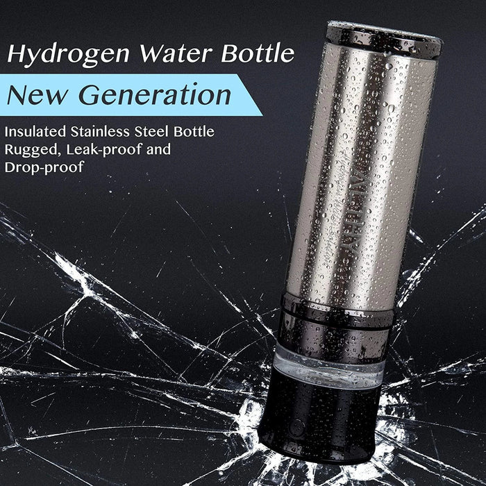 ALTHY 2 in 1 Stainless Steel Insulation Hydrogen Water Bottle Generator + Disinfectant Generator - DuPont SPE+PEM Dual Chamber