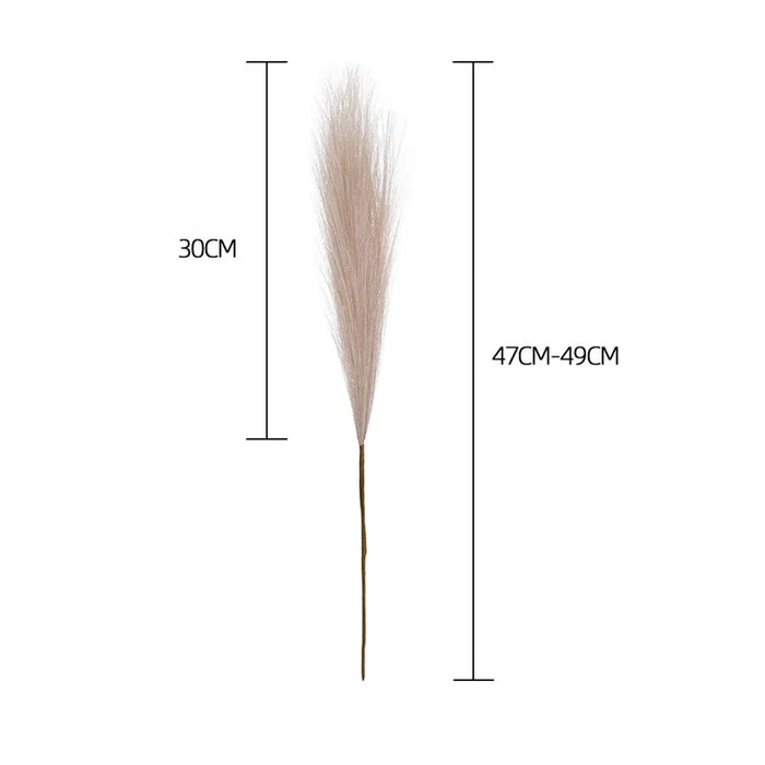 55CM 5/1PCS Fluffy Pampas Grass Boho Decor Flower Fake Plant Reed Simulated Wedding Party Christmas Home Decor Artificial Flower