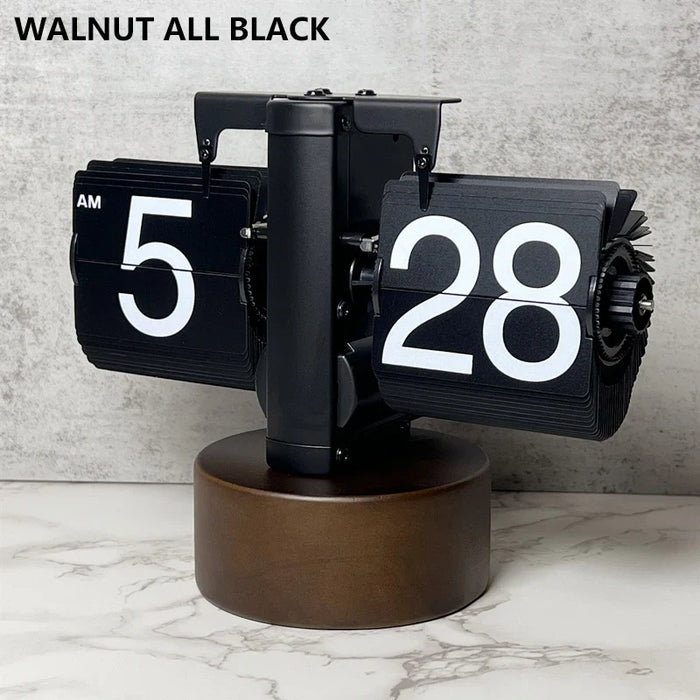 Desktop Clock European Creative Flip Down Page Desk Clocks Retro Flip Table Clock Mechanical Automatic Flip Clock Home Decor