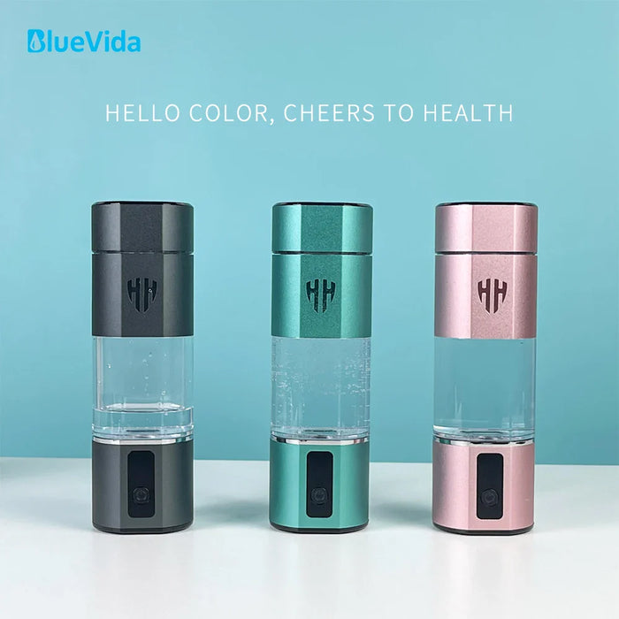 Bluevida Hydrogen Rich Water Generator Bottle DuPont SPE&PEM Dual Chamber Water lonizer - H2 Inhale device + Adapter Max 6000ppb