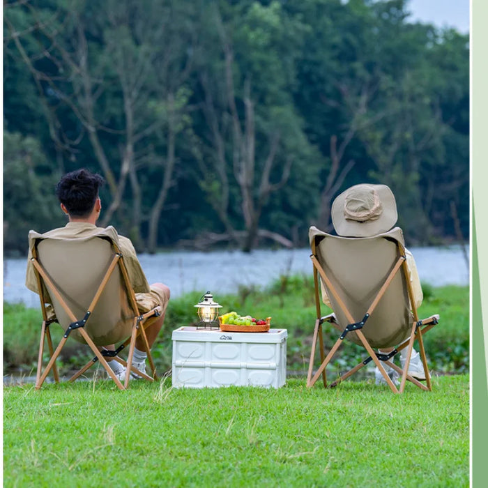 Camping Beach Folding Tables and Chairs Wooden Grain Carbon Steel Wild Table Portable Tourism Plate Table