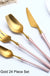 24 Pcs Mirror Matte Stainless Steel Black Gold Silver Cutlery Dinnerware Tableware Knife Spoon Fork Flatware Set Dishwasher Safe