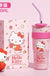 700/1200ml Sanrio Hello Kitty Cinnamoroll Thermos Cup Straw Cup with Handle Cartoon High Capacity Stainless Steel Water Cup Gift