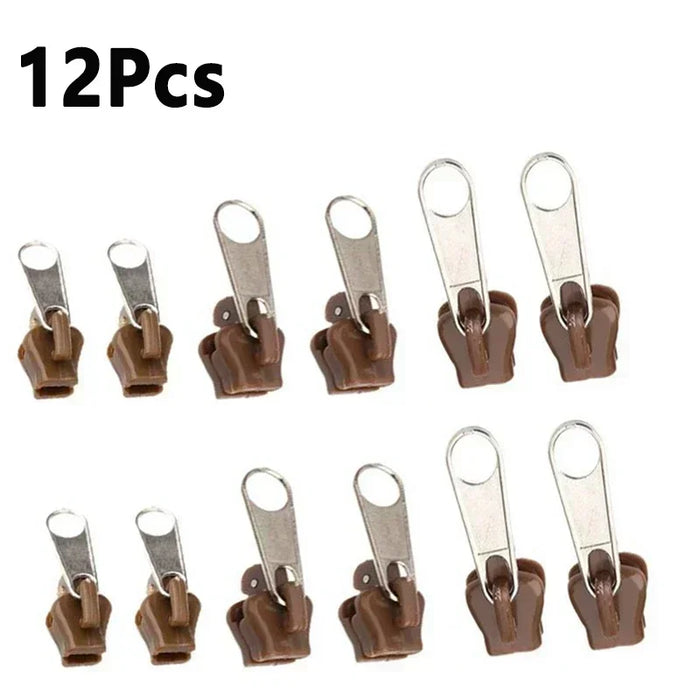 24/12/6Pcs New Instant Zipper Universal Instant Fix Zipper Repair Kit Replacement Zip Slider Teeth Rescue New Design for DIY Sew