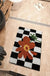 Retro Chessboard Plaid Bath Mats Fluffy Grids, Checkerboard Mat for Bathroom