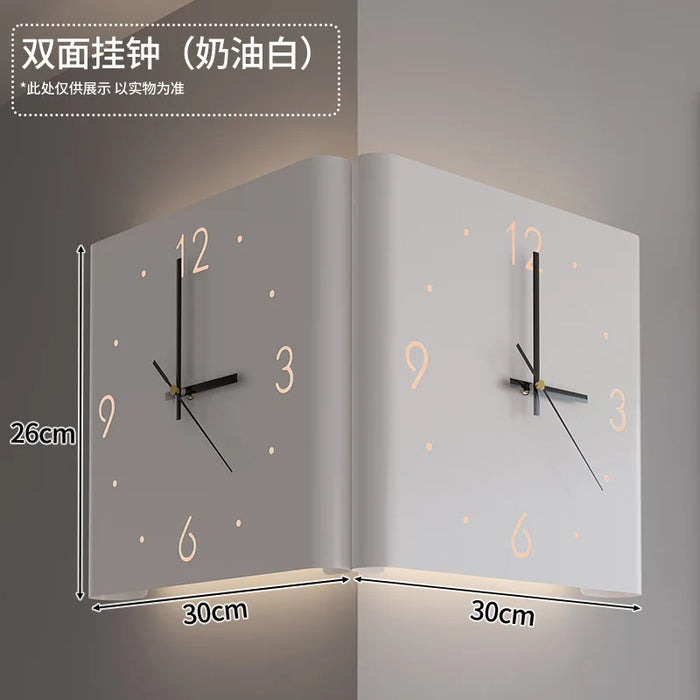 Double Corner Wall Clock Home Decoration Living Room Creative Simple Modern Wall Clock Fashion Sun Corner Wall Clock